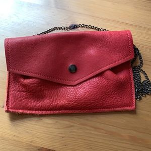 Genuine leather red purse
